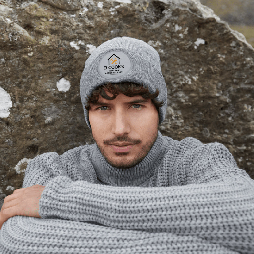 Co-ordinating Circular Patch Beanie